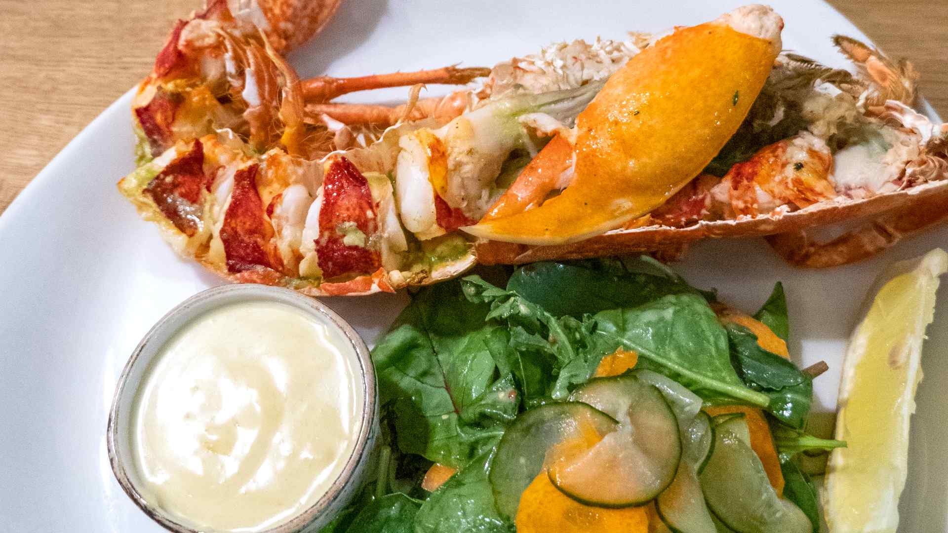Lobster and salad at Sankey's The Old Fishmarket in Royal Tunbridge Wells