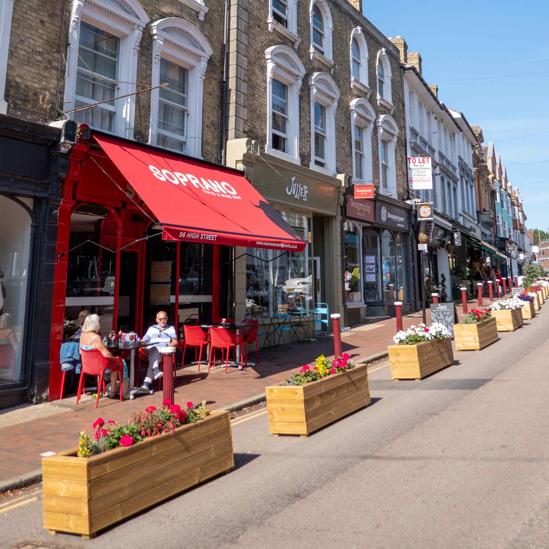 Exterior of Soprano tapas and wine bar in Tunbridge Wells