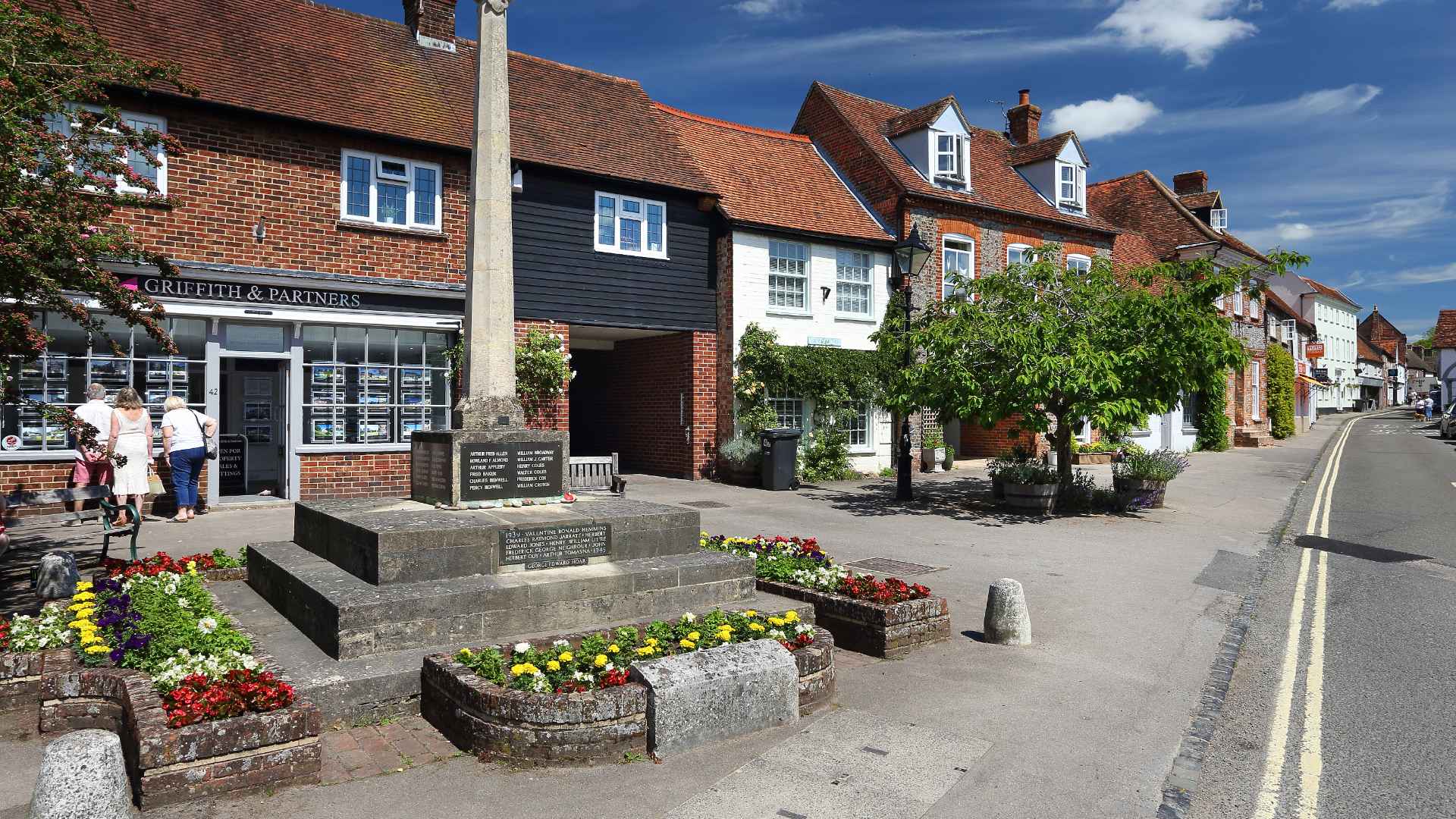 A memorial pillar in Watlington, Oxfordshire
