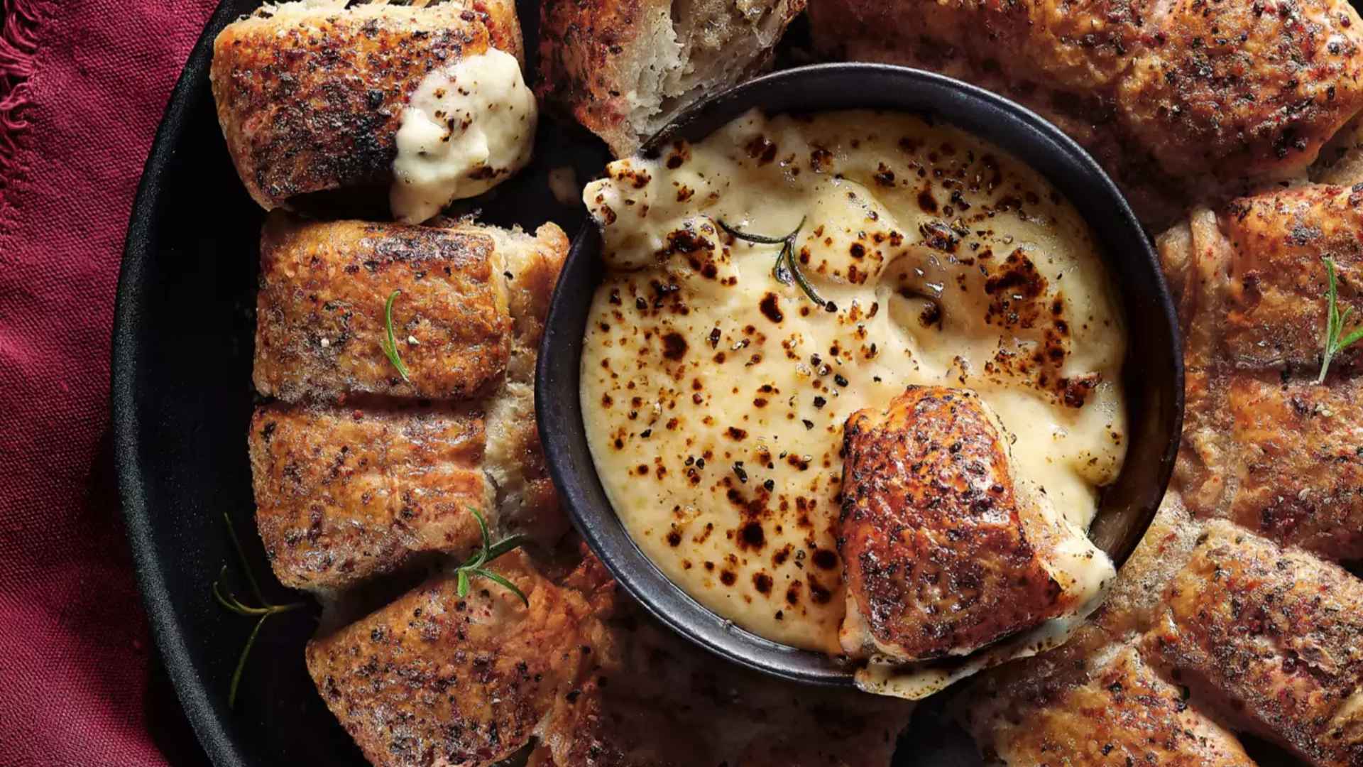 Asda Festive Pigs in Duvets with Vintage Cheddar Fondue Dip