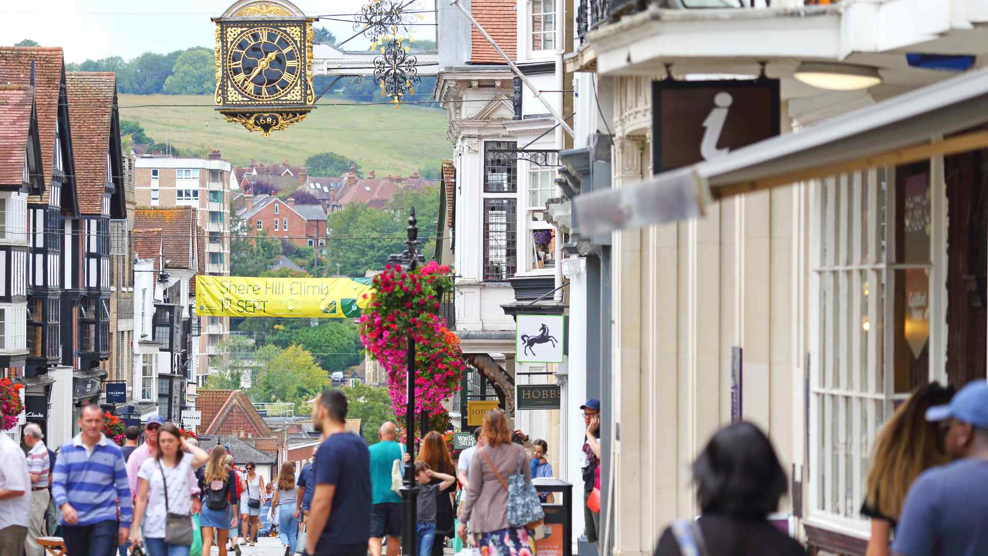 A signpost in Burford, Oxfordshire