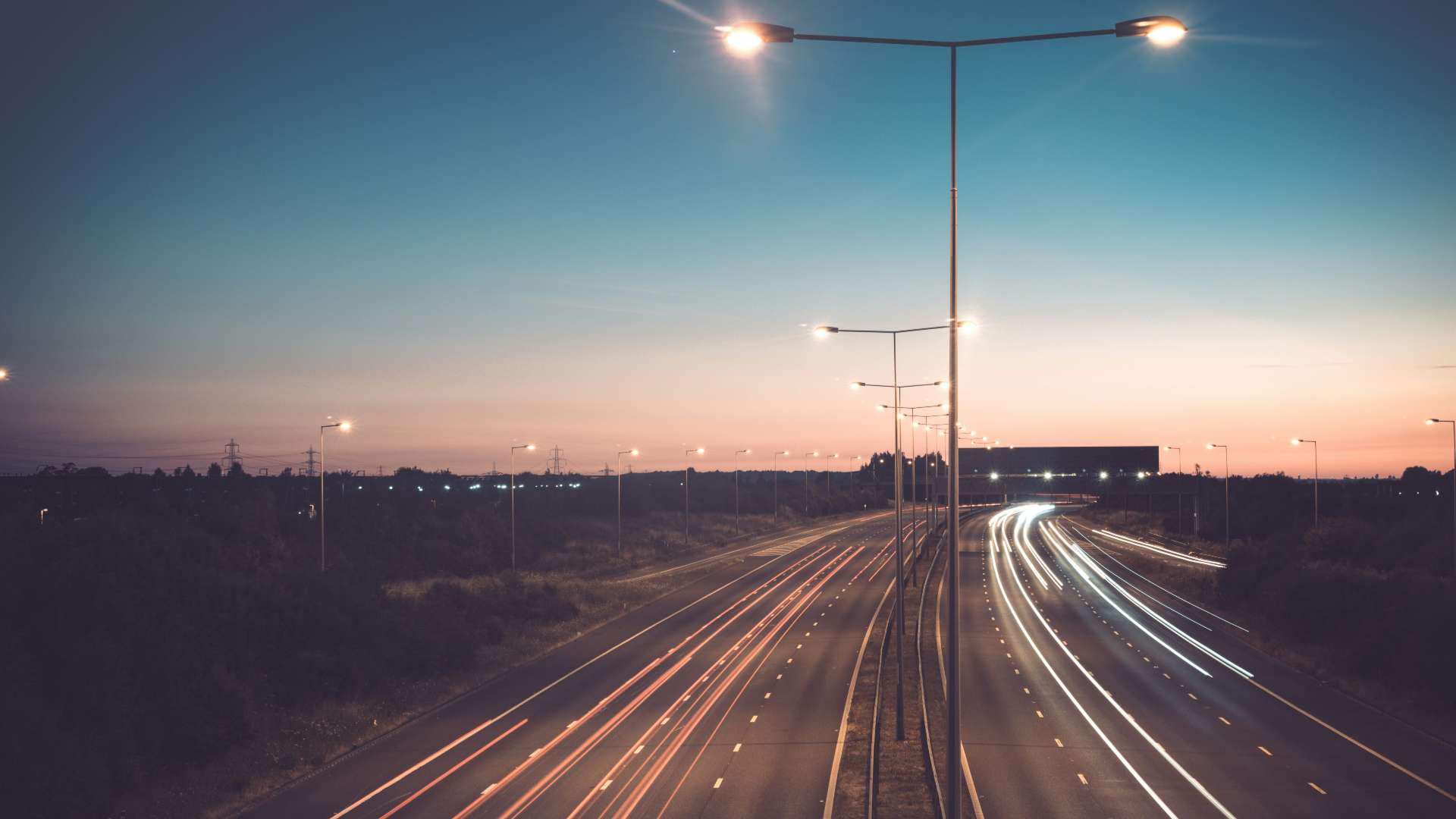 A3 motorway at nightime
