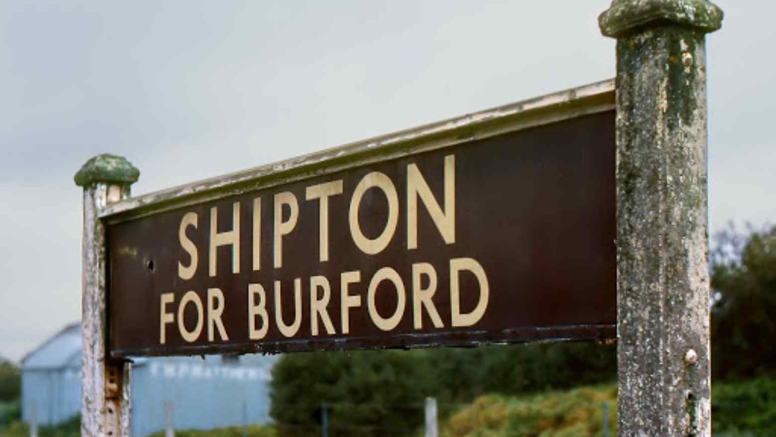 Shipton for Burford railway sign