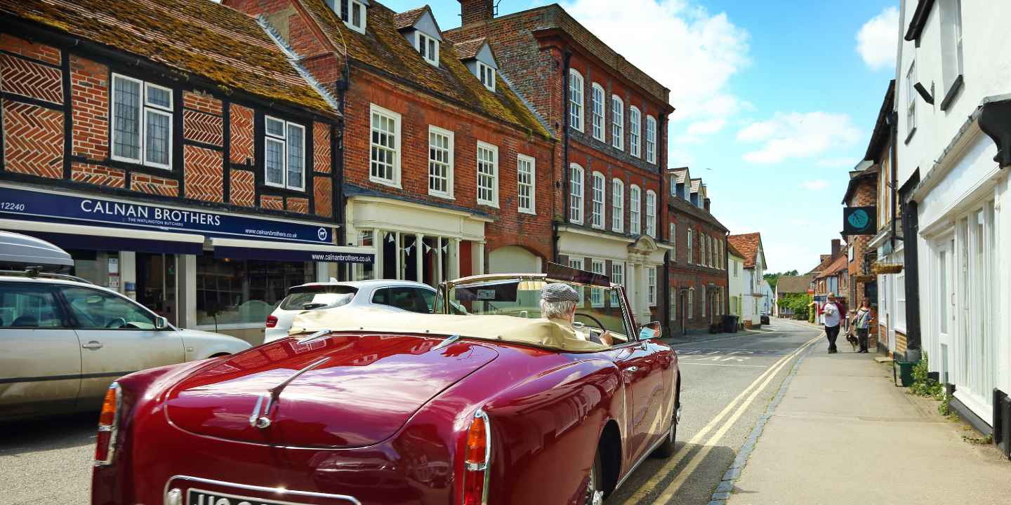 A classic car in Watlington, Oxfordshire. 