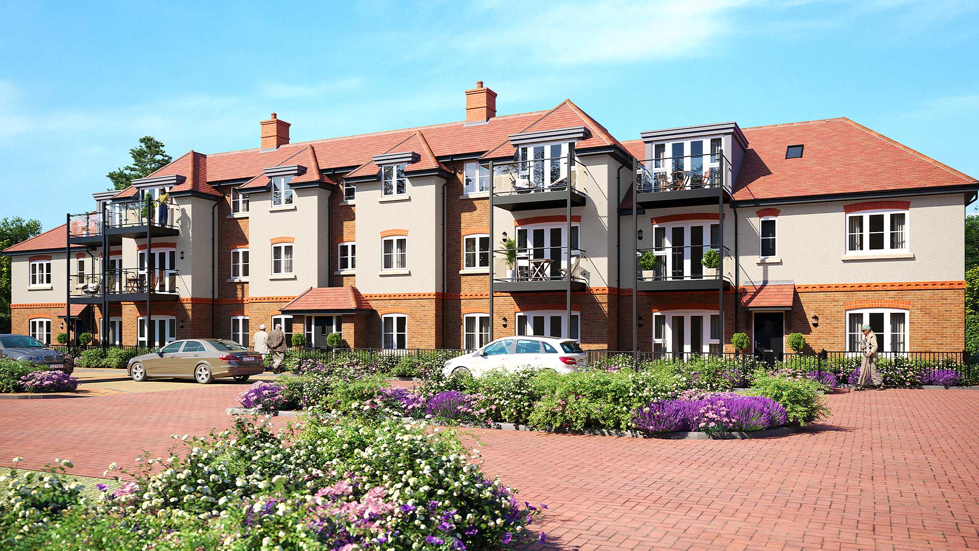 A CGI of Longcross Place in Wallingford