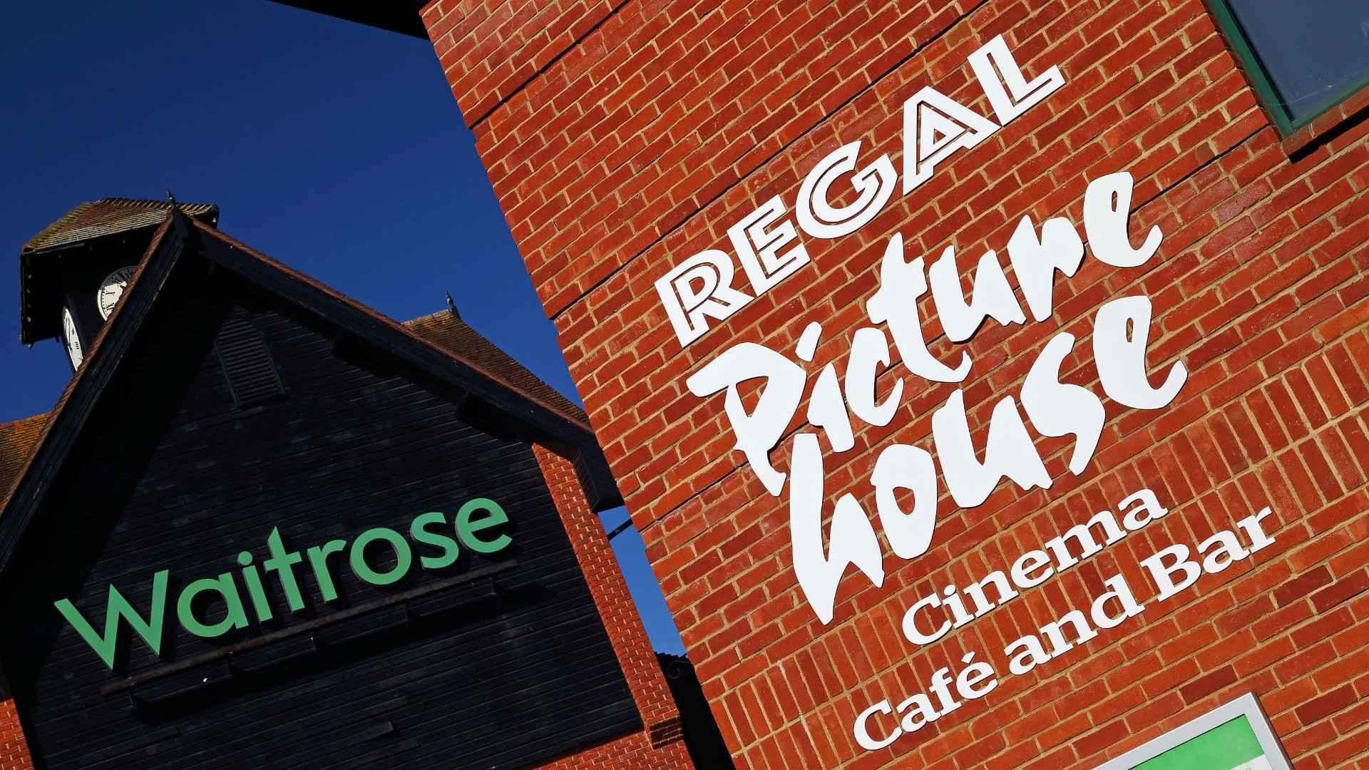 Waitrose, regal picture house cinema and bar exterior.