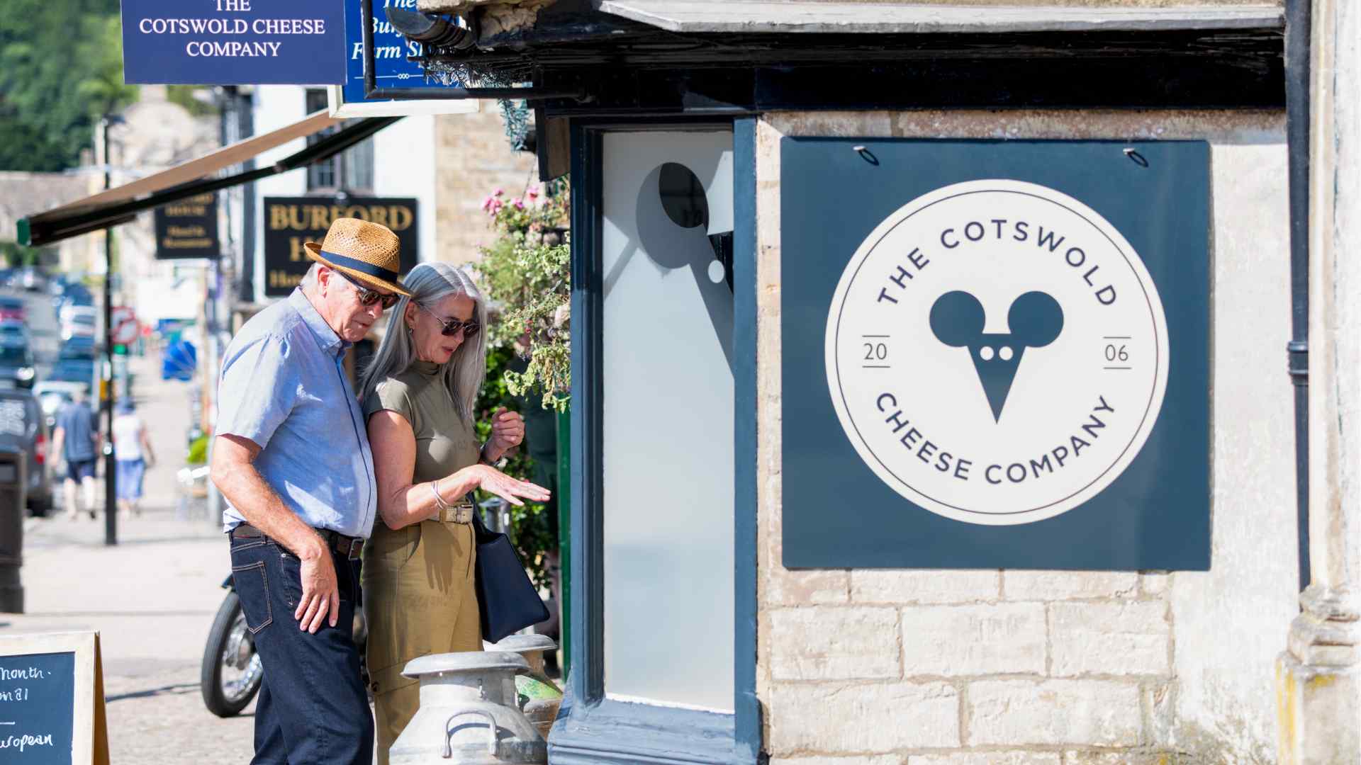 A couple browsing their local shops