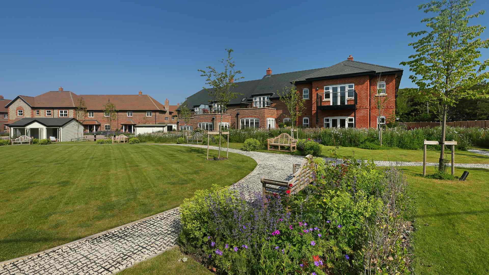 The gardens at Castle Gardens, Watlington