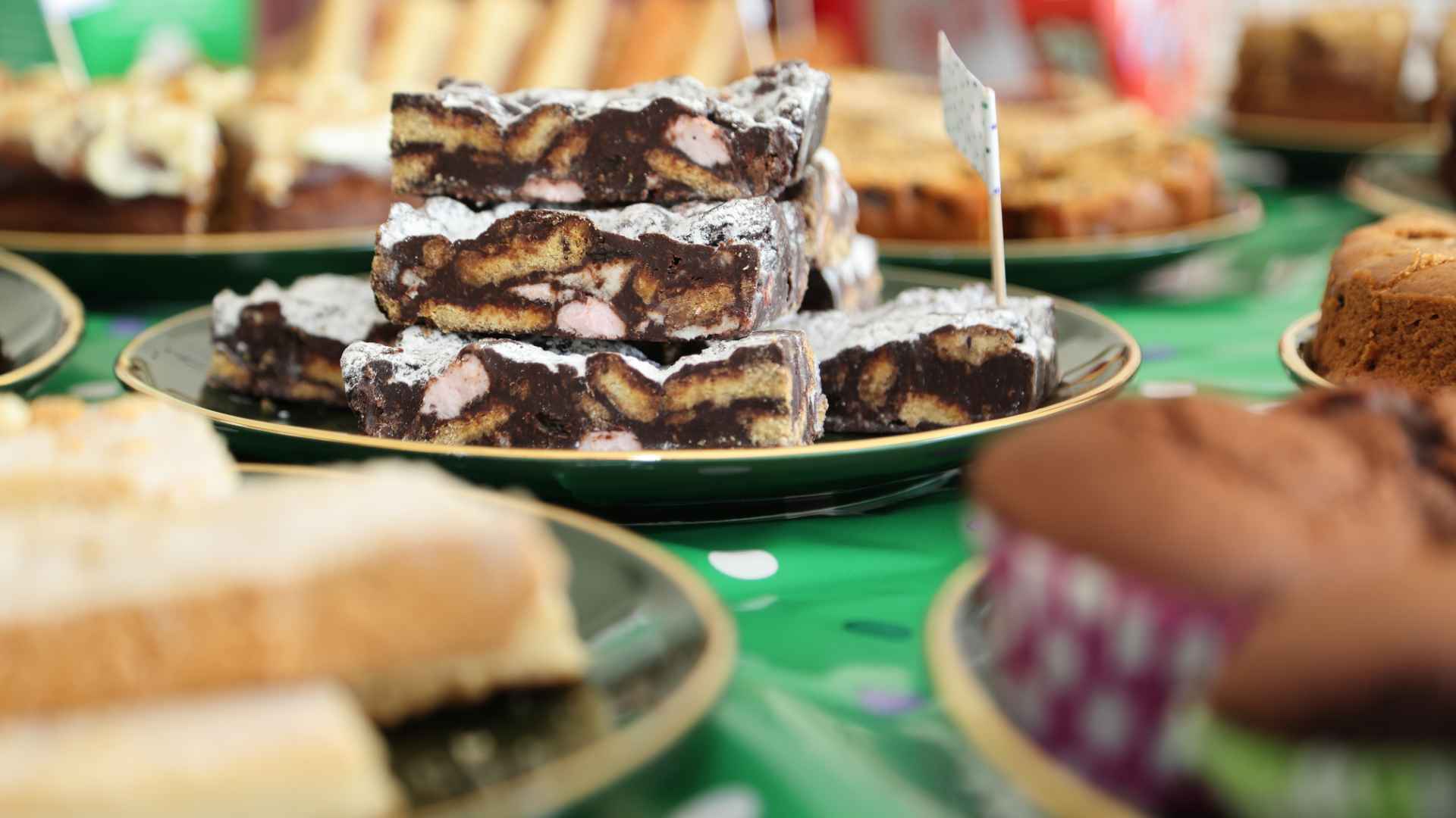 Photos of some cakes at Beechcroft's coffee morning