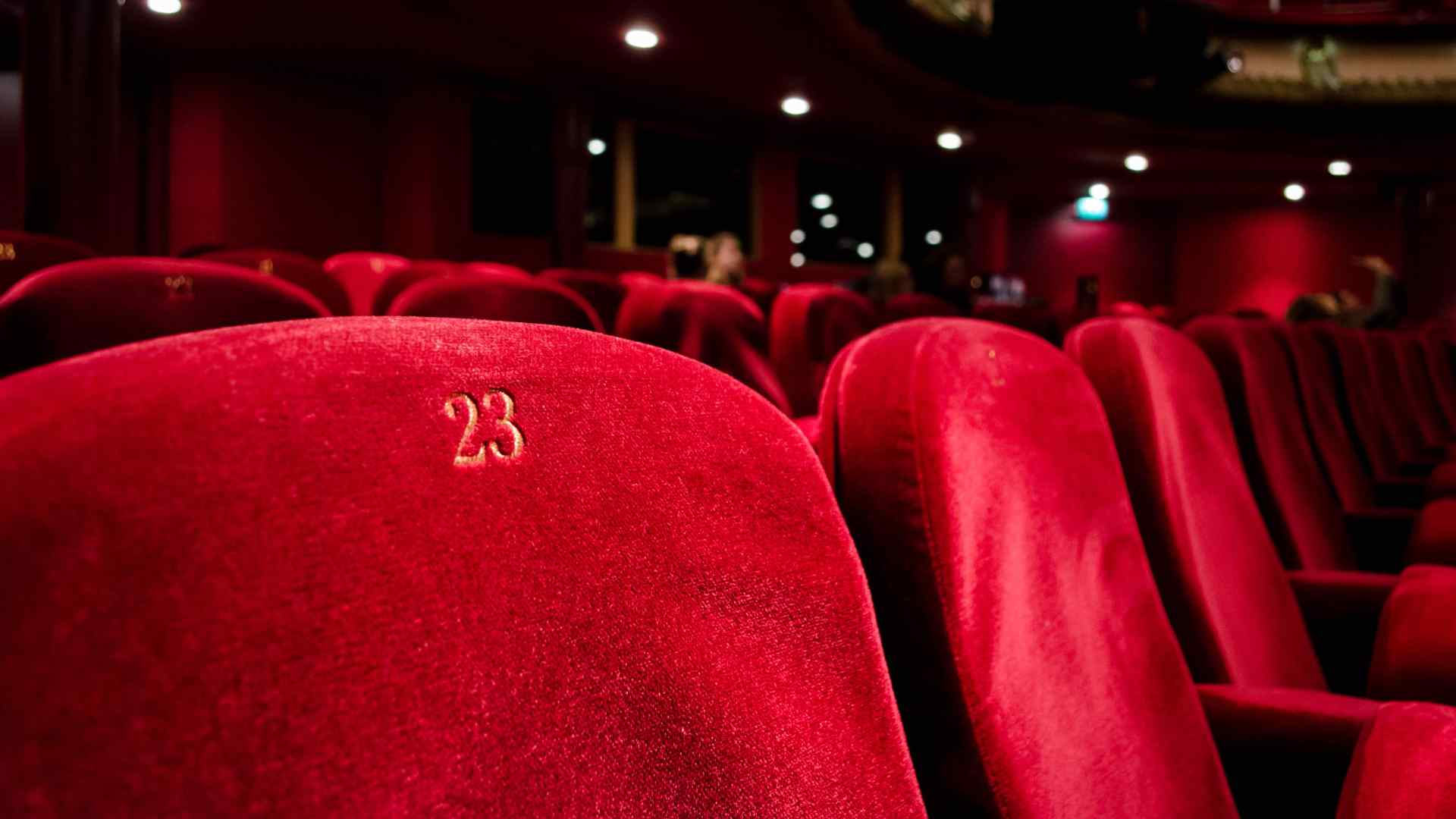 The seats at a theatre