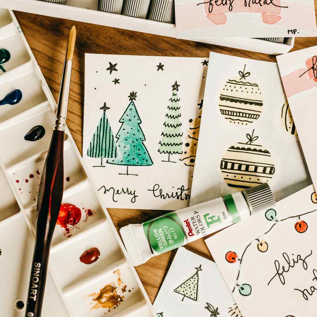 A hand-made Christmas card